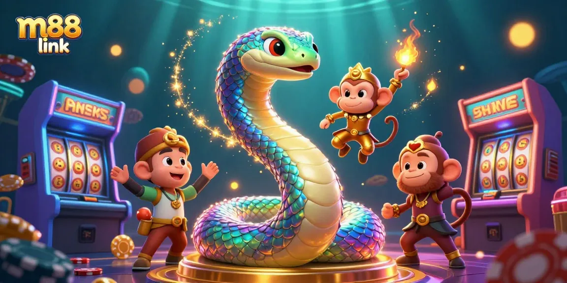 Experience thrilling m88 link casino fun with colorful characters and vibrant gaming elements.