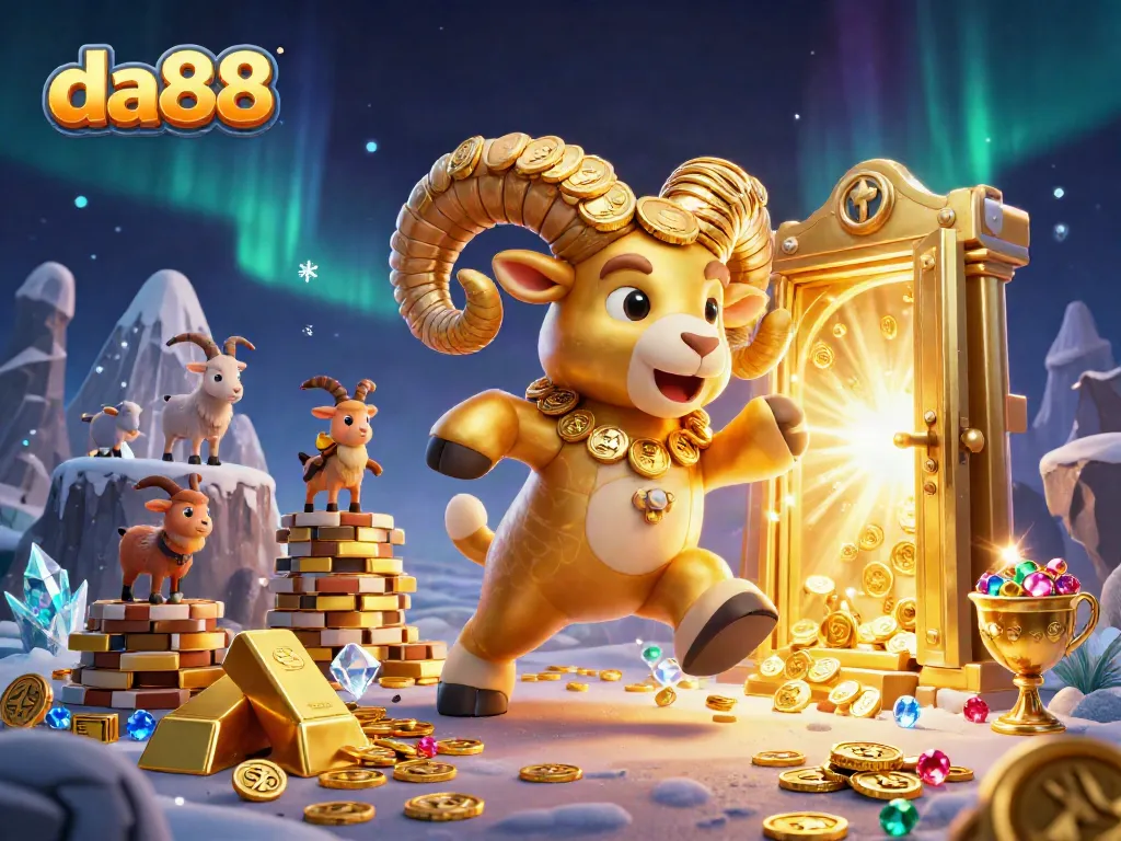 Experience engaging gameplay at da88 with vibrant 3D casino elements and dynamic golden characters.