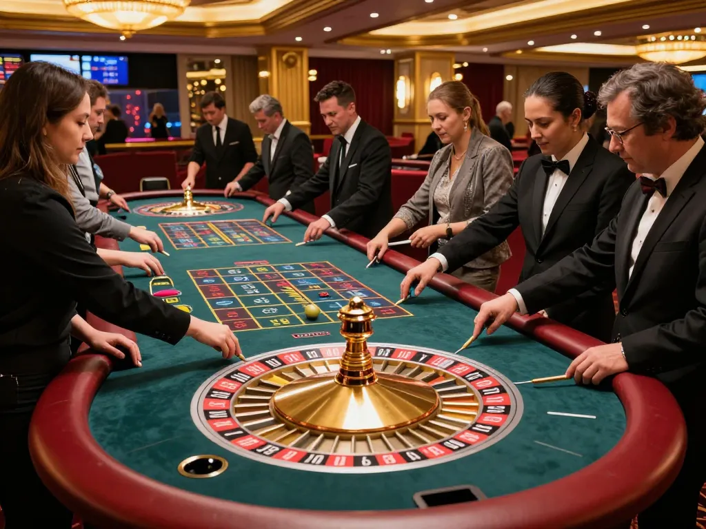 Exciting moment at roulette table showcasing XX 88 gameplay in a luxurious casino environment.