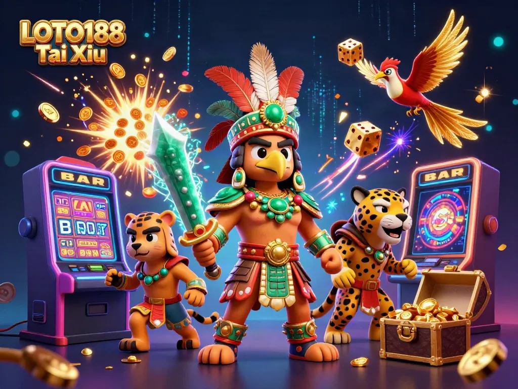 Experience the thrill of LOTO188 Tai Xiu with vibrant casino action and winning moments.