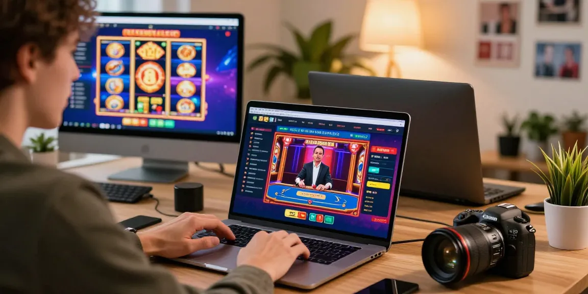 Esperienza coinvolgente di lista casino online non AAMS con interfacce di gioco vivaci e un giocatore concentrato sul gameplay dal vivo in uno spazio di lavoro accogliente.